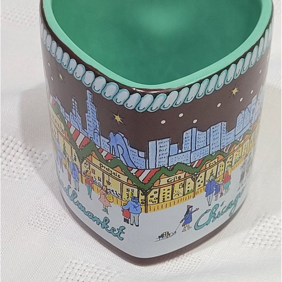 Chicago Christkindlmarket Mug German Holiday Market Heart Mug 2018 Ich liebe - Picture 2 of 7